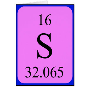 Element 16 card - Sulphur