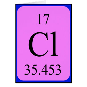 Element 17 card - Chlorine
