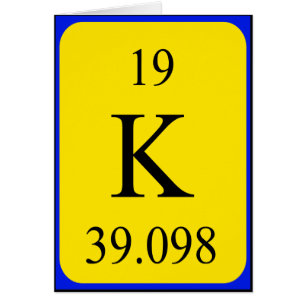 Element 19 card - Potassium