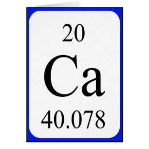 Element 20 card - Calcium white