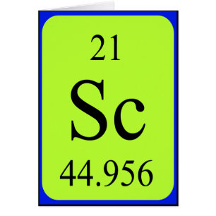 Element 21 card - Scandium