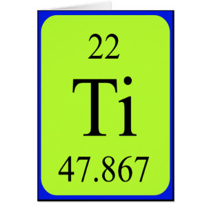 Element 22 card - Titanium