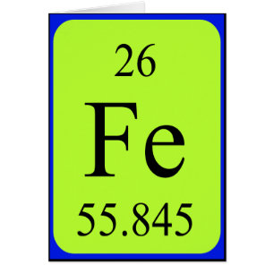 Element 26 card - Iron