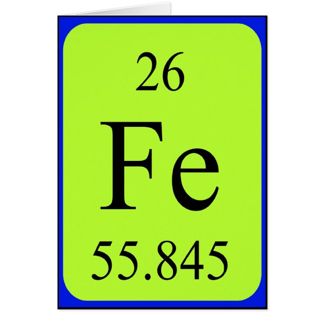 Element 26 card - Iron (Front)