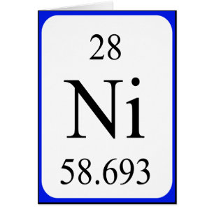 Element 28 card - Nickel white