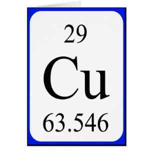 Element 29 card - Copper white