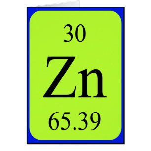 Element 30 card - Zinc