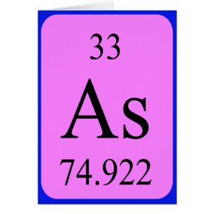 Element 33 card - Arsenic