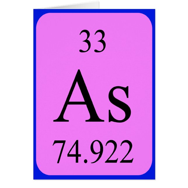 Element 33 card - Arsenic (Front)