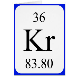 Element 36 card - Krypton