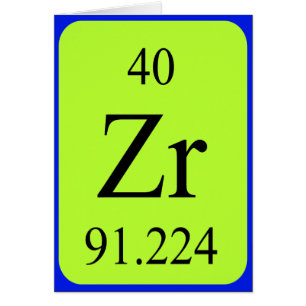 Element 40 card - Zirconium