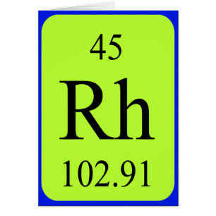 Element 45 card - Rhodium