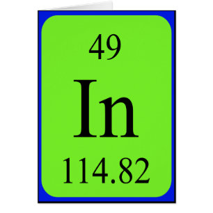 Element 49 card - Indium