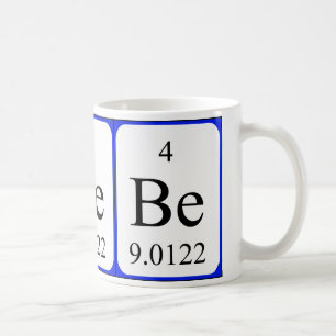 Element 4 white mug - Beryllium