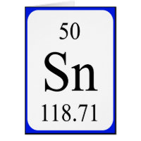 Element 50 card - Tin white