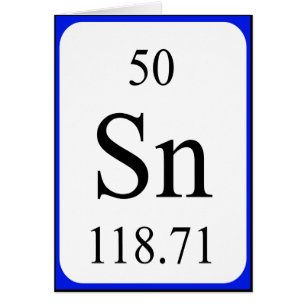 Element 50 card - Tin white