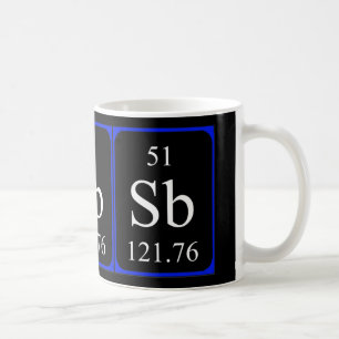 Element 51 mug - Antimony black