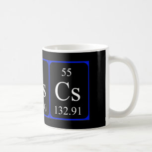 Element 55 mug - Cesium black
