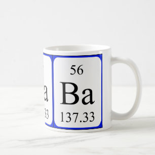 Element 56 white mug - Barium