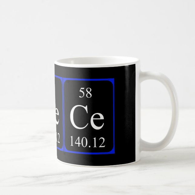 Element 58 mug - Cerium black (Right)