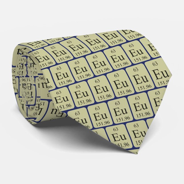 Element 63 Europium tie Transparent graphics (Rolled)