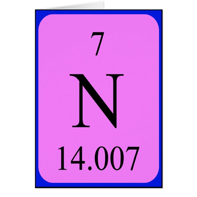 Element 7 card - Nitrogen (Front)