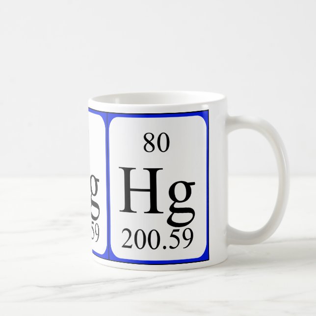 Element 80 white mug - Mercury (Right)