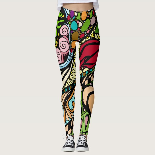 Element 9b Doodle Fine Art Leggings (Front)