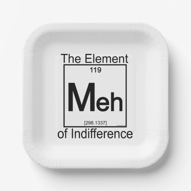 Element MEH Paper Plate (Front)
