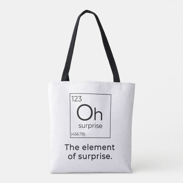 Element of Surprise Funny Science Tote Bag (Back)