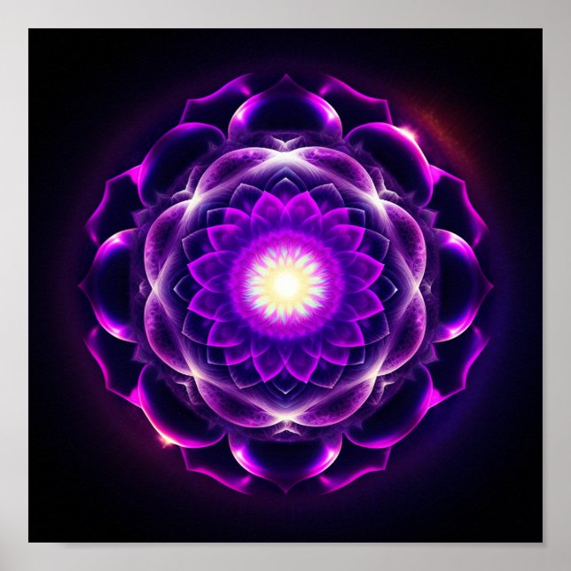 Element of Thought : The Sahasrara / Crown Chakra Poster (Front)