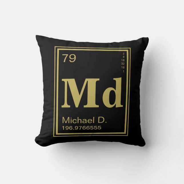 Element of You! Gold Element Custom Name Cushion (Front)