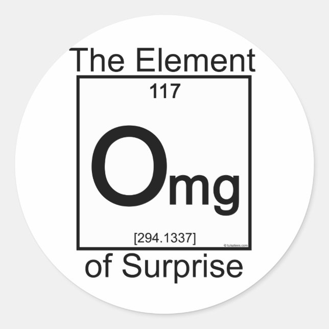 Element OMG Classic Round Sticker (Front)