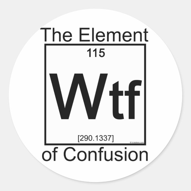 Element WTF Classic Round Sticker (Front)