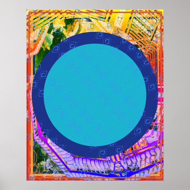 Elemental Air Meditation Aid Tattva Blue Circle Poster (Front)
