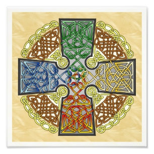 Elemental Celtic Cross Medallion Photo Print