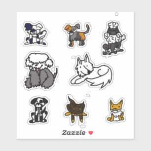 Elemental dogs stickers