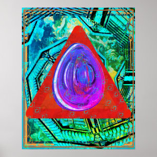 Elemental Ether Within Fire Meditation Aid Tattva Poster