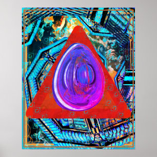 Elemental Ether Within Fire Meditation Aid Tattva Poster