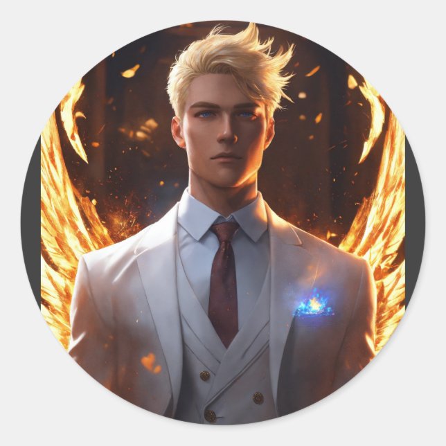 Elemental Evolution Tees: Unleash Your Inner Super Classic Round Sticker (Front)