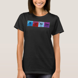 Elemental Genius Periodic Table Word T-Shirt