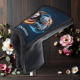 Elemental harmony, yin and yang of nature.  golf head cover