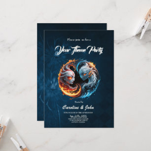 Elemental harmony, yin and yang of nature. invitation