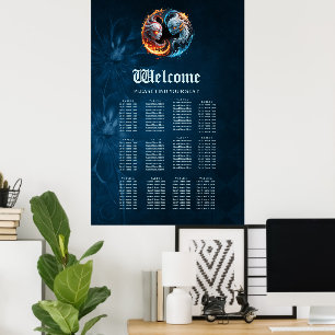 Elemental harmony, yin and yang of nature. poster