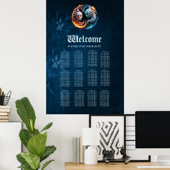 Elemental harmony, yin and yang of nature. poster (Home Office)
