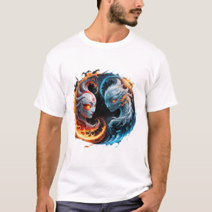 Elemental harmony, yin and yang of nature. T-Shirt