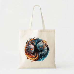 Elemental harmony, yin and yang of nature. tote bag