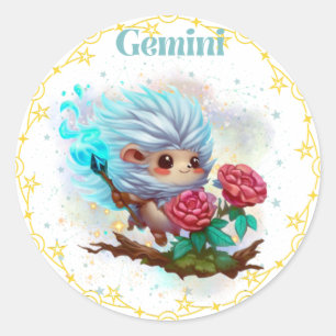 Elemental hedgehog-scope Gemini Sticker