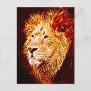 Elemental lion postcard