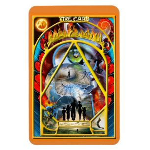Elemental of Fire Card Design Magnet